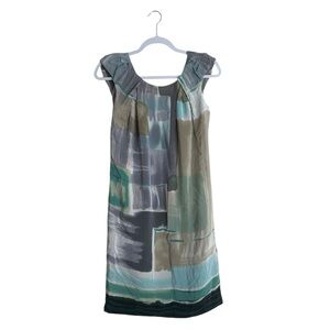 Martin+Osa Women’s Silk A Line Dress | Geometric Pattern | Size XS